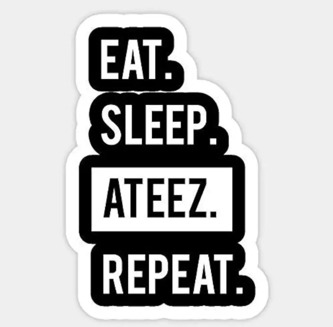 K-pop ATEEZ Vinyl Sticker For Cars, Motorcycles, Laptops, And More, Waterproof, UV Resistant, Trendy, Repeatable