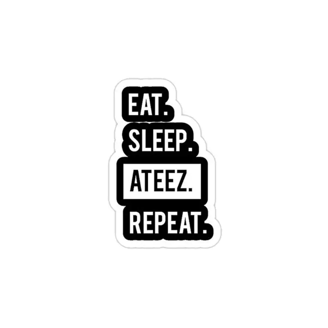 K-pop ATEEZ Vinyl Sticker For Cars, Motorcycles, Laptops, And More, Waterproof, UV Resistant, Trendy, Repeatable