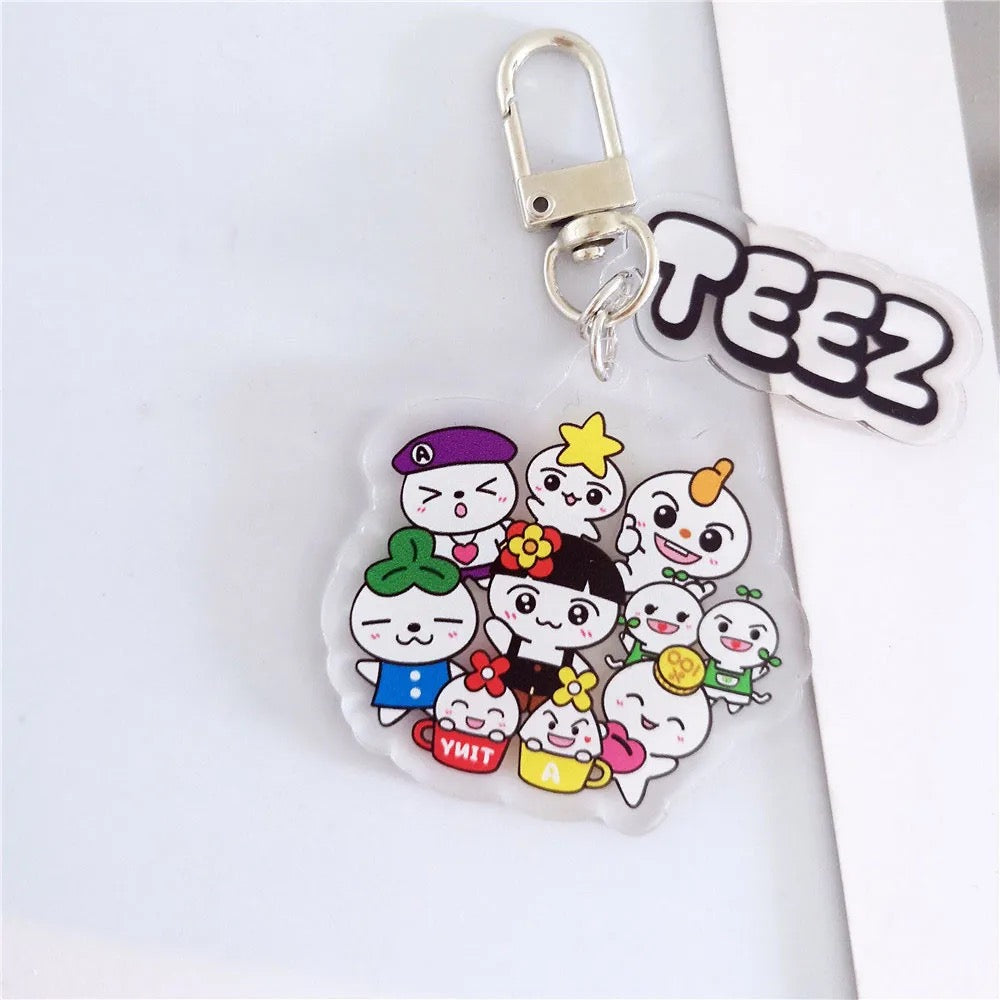 ATEEZ TeezMon Acrylic Double-sided Transparent Keychain