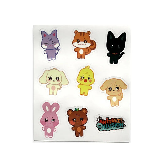 Kpop ATEEZ ANITEEZ Transparent Sticker Waterproof PVC Sticker Bottle Notebook Stickers Hongjoong Seonghwa Yunho Yeosang San Wooyoung Jongho