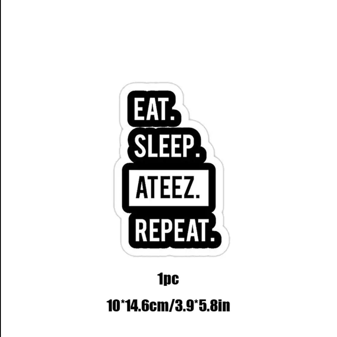 K-pop ATEEZ Vinyl Sticker For Cars, Motorcycles, Laptops, And More, Waterproof, UV Resistant, Trendy, Repeatable