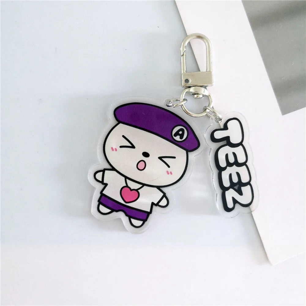 ATEEZ TeezMon Acrylic Double-sided Transparent Keychain