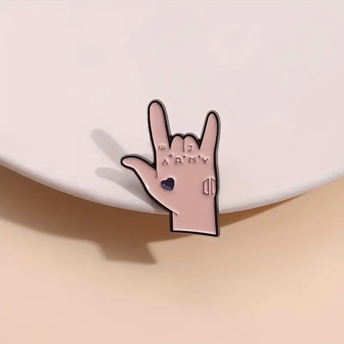 BTS Jungkook Hand Pin with ARMY Tattoo Design